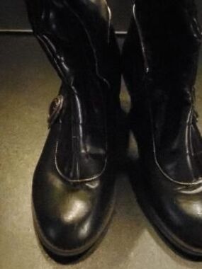 Victoriana Hades Tall Black Boots Women Size 9